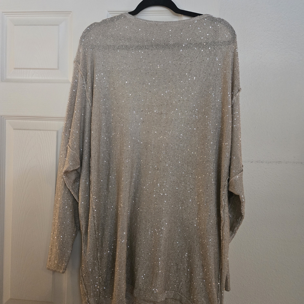 Free People Sparkling Beige Top